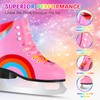 LEVYTEMP Women's/Girls Figure Ice Skates - Youth Pink Rainbow Figure