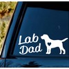 Lab Mom and Lab Dad Labrador Retriever Decal Sticker Set