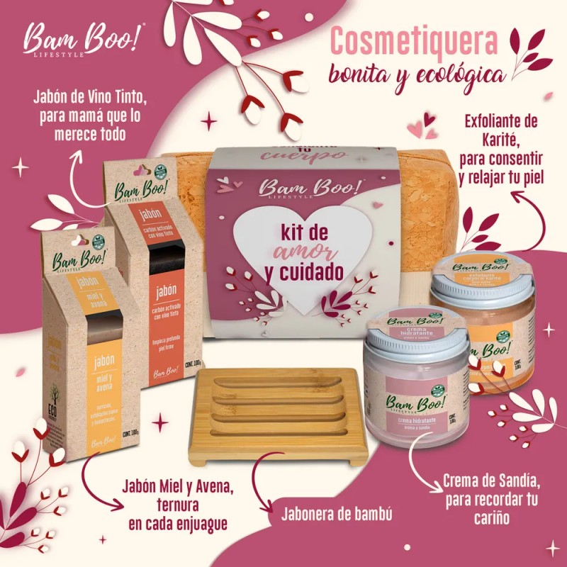 Cosmetiquera Skincare Kit Amor Y Cuidado Bam Boo! Lifestyle