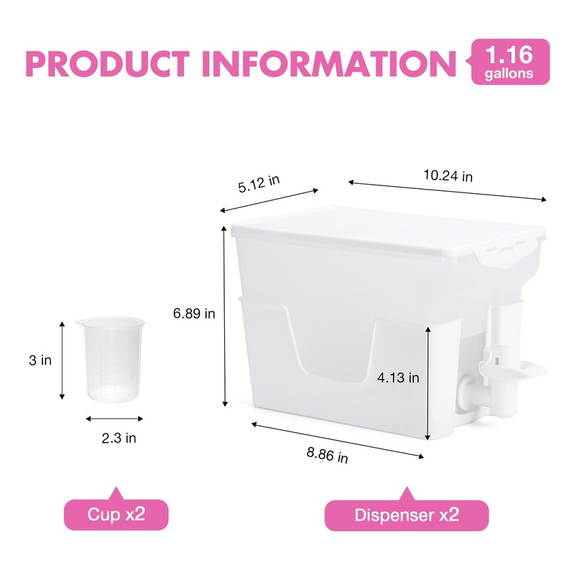 Tokokimo Liquid Laundry Detergent Dispenser, 2Pcs Fabric Softener Dispenser for