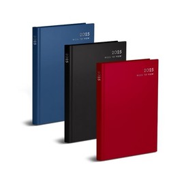 MantraRaj 2025 A5 Week to View Classic Metal Corner Daily Plan with Hourly Slots For Week Days (Black)