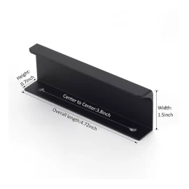 Satanga 6 Jaladeras Tirador Manija De Dedos Para Armario Cajón 120mm