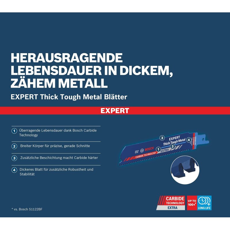 Bosch Professional 3 x Expert 'Thick Tough Metal' S 955