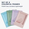 kwmobile Mini Picture Frame Set in Pink/Violet/Light Blue/Light Green -