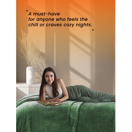 LEERUN Electric Heated Blanket Throw, Ultra‑Cozy Premium Flannel & Sherpa, Even Heat Distribution & Stable Temp, 1–8H Auto‑Off, 8 Temps (86–125.6°F), Overheat Protection, Ideal Gifts for Grandma