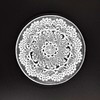 Red Pomegranate LILLE 7" Canape Plate Clear/White
