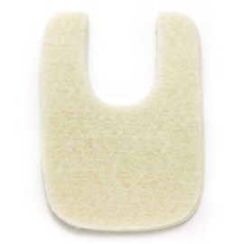Wide U Shaped Felt Callus Horseshoe Pads - Adhesive Foot Pads That Protect Calluses from Rubbing On Shoes - 1/8" - 25 Pack