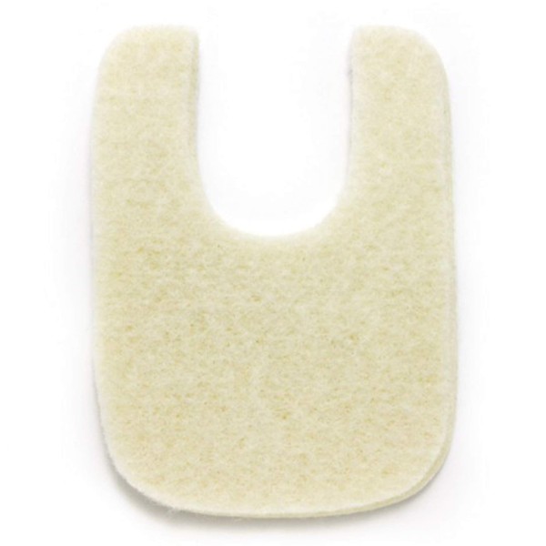 Wide U Shaped Felt Callus Horseshoe Pads - Adhesive Foot Pads That Protect Calluses from Rubbing On Shoes - 1/8" - 25 Pack