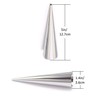 Joyeee 20Pcs Large Conical Cream Horn Molds, Stainless Steel, 5-inch