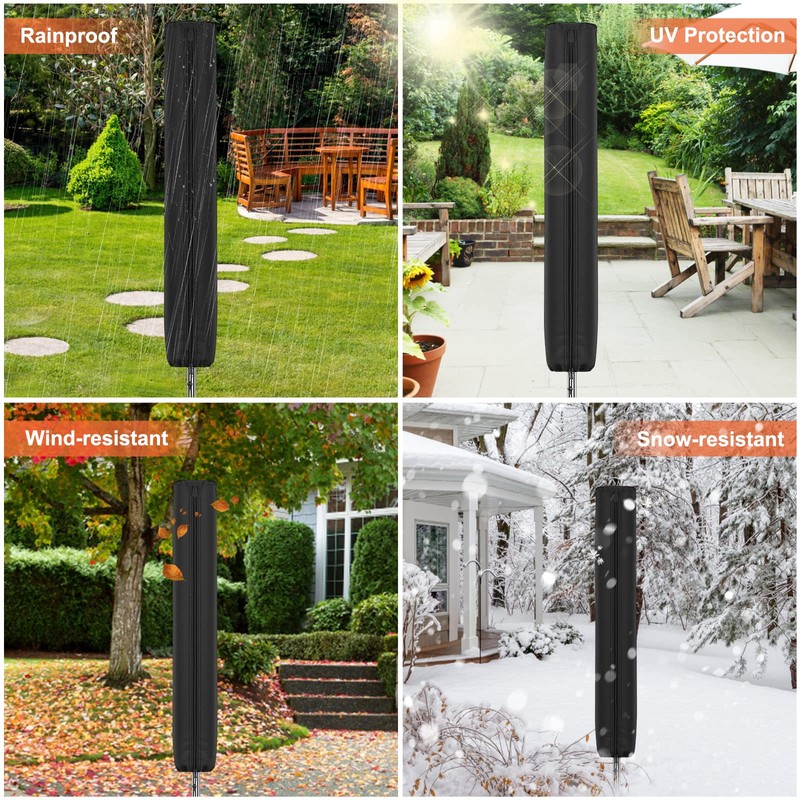 Newthinking Rotary Washing Line Cover, 210D Heavy Duty Waterproof Washing
