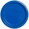 Unique 31474 Paper Royal Blue Pcs 7" Round Dessert Plates