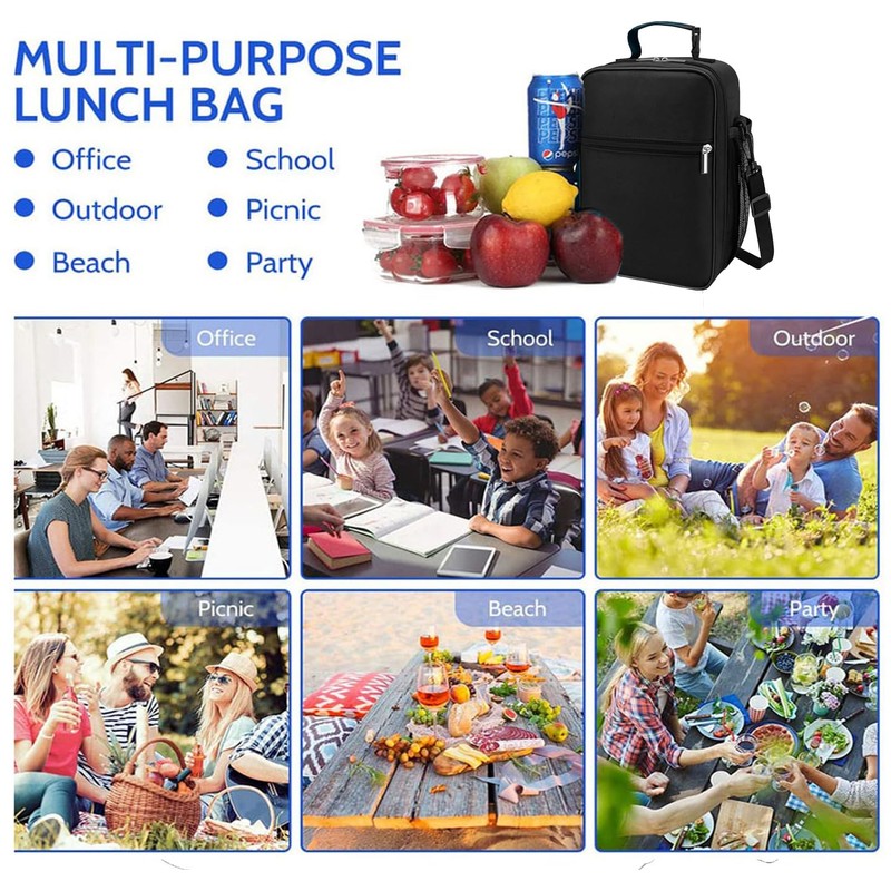 ZM-YOUTOO Lunch Box for Men - Reusable Lunch Bag Men
