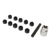 12pcs Wheel Locking Nut Key Kit Rustproof Anti Theft Lug