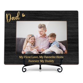 Gsauto Dad Picture Frame, Fathers Day Birthday Gifts from Daughter, Happy Father's Day Decorations, Forever My Daddy Photo Frames Gift, Fit 4x6 Pictures (A06)
