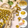 HAKACC 450 g Glass Nuggets Yellow Decorative Glass Stones 1.7