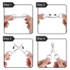 Allpdesky 2 Pieces Stainless Steel Scissors Anti-Rust Folding Scissors Glasses-Shaped