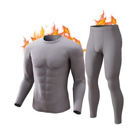 CL convallaria Mens Thermal Underwear Set, Long Johns for Men Fleece Lined Base Layer Top Bottom for Cold Weather