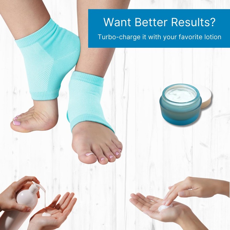 NatraCure Vented Moisturising Gel Heel Sleeves (608-M CAT) - Size: