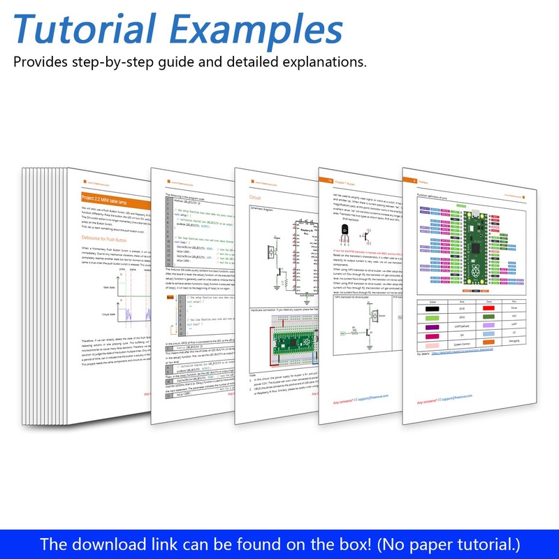 Freenove Basic Starter Kit for Raspberry Pi Pico (Included), Dual-core