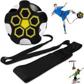 Taeku Soccer Trainer Adjustable Soccer Kick Training Equipment Control Skills Waist Practice Belt Volleyball Rugby Trainer Aid Universal Fit Size 3, 4, 5 (4 Legs)