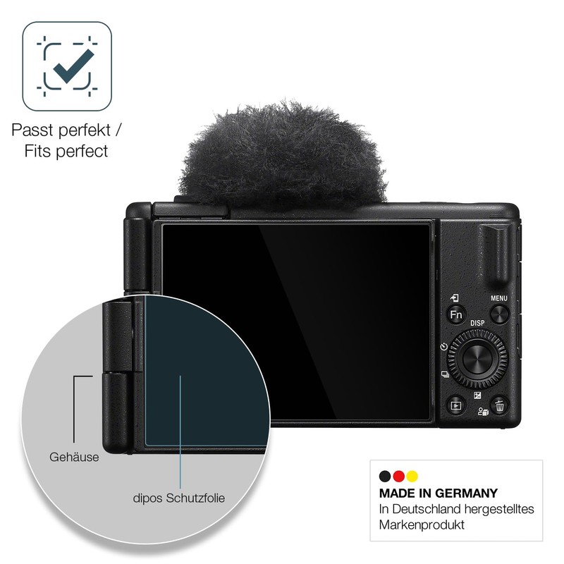dipos I 2x Screen Protector 9H Clear Compatible with Sony