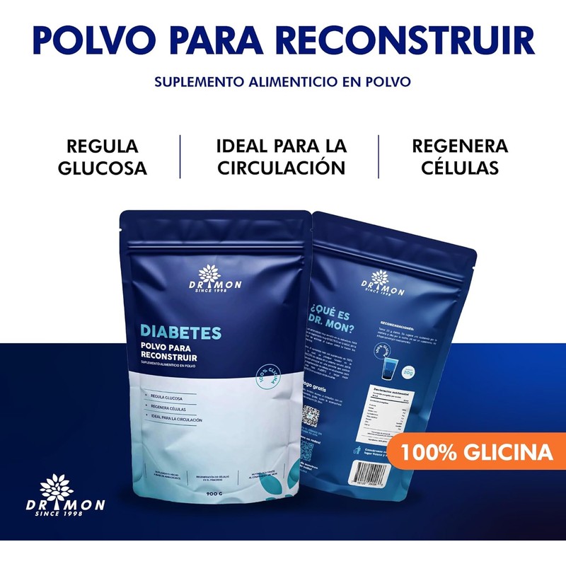 Glicina en Polvo 900g - DR. MON - 100% Glicina