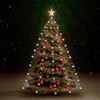 vidaXL Christmas Tree Net Lights with 210 LEDs, Waterproof Warm-White