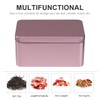 NUOBESTY - Contenedor rectangular de hojalata para alimentos con hojas