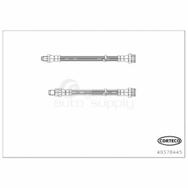 Corteco Brake Hydraulic Hose Rear 49378445 for Smart