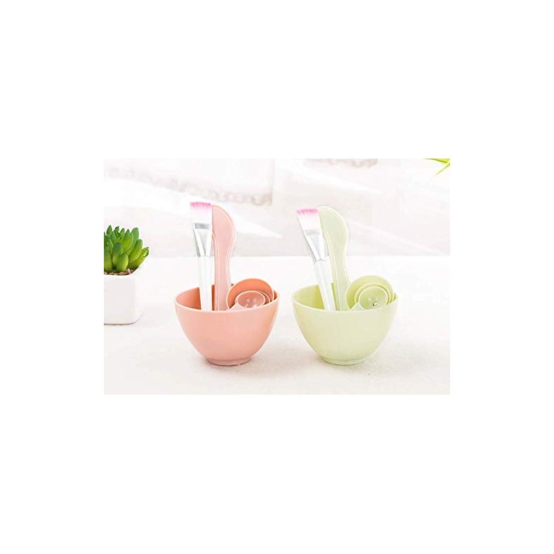 WOIWO DIY Beauty Mask Bowl Set Makeup Four-Piece Kit (pink)