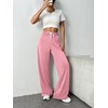 PINSPARK Wide Leg Sweatpants High Waisted Sweat Pants for Woman