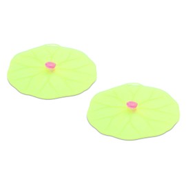 Charles Viancin - Set of 2 Lilypad 4” Silicone Drink Covers - Airtight Seal on Any Smooth-Rimmed Glass, Keep Drinks Cool or Hot, Protect from Winged Pests - BPA-Free - Oven, Freezer, Dishwasher Safe