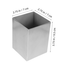 GRIRIW Stainless Steel Pen Holder Desktop Organizer for Pens Makeup Brushes and Items for Home Office and School Use Silver Multifunctional Storage