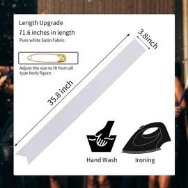 CIEHER Blank Glitter Sash, Birthday Sash, Bride to Be Sash, Plain Sash, Sashes for Pageants, Custom Sash, Prom Court Sash, Senior Sash 2022, Mom to Be Sash, Party Decorations, Make Your Own Sash