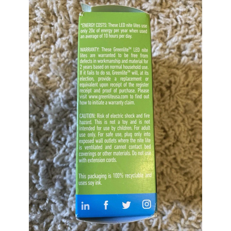 Greenlite Automatic Plug-in LED Nightlight with Sensor - Pack of