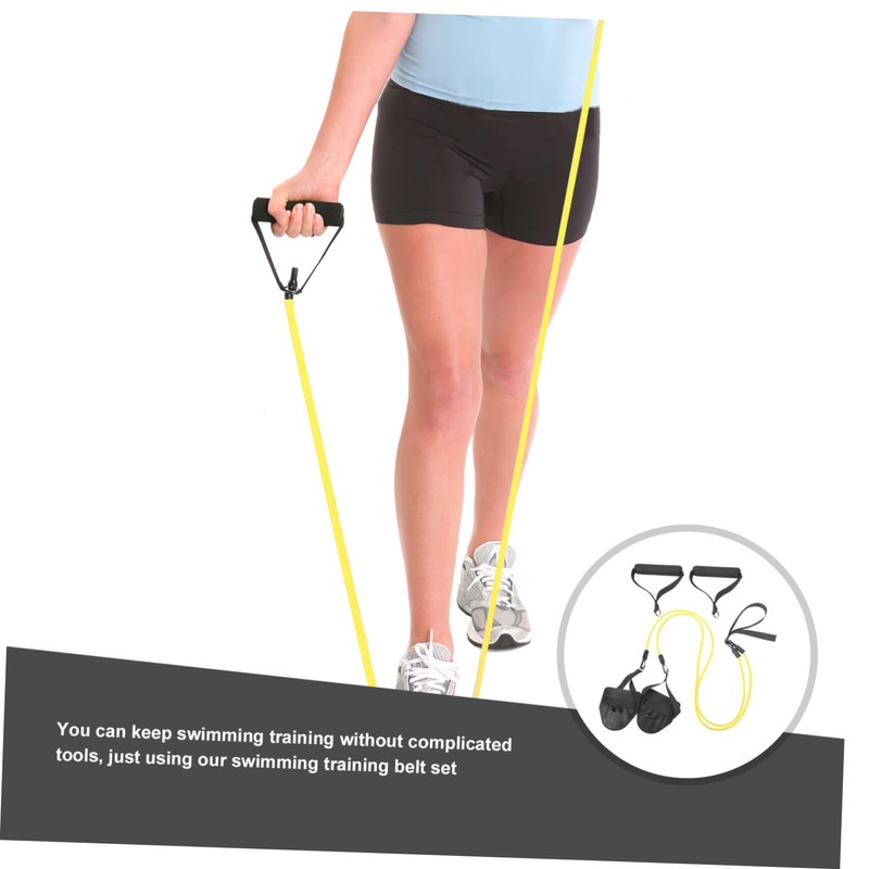 WOONEKY 1 Set Swimming Resistance Band Training Belt of Elastic