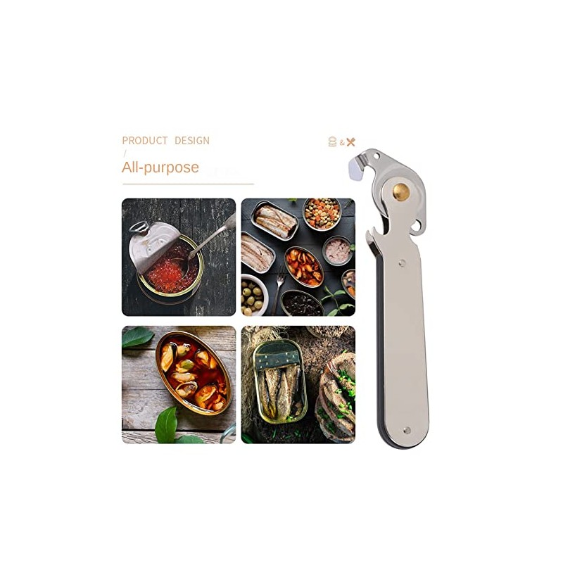 IKAAR Can Opener, Manual Can Opener, Lid Opener, Stainless Steel