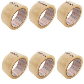 TAHA® 6 Rolls 48MM x 66M (2" inch) Clear Packaging Tape for Parcels and Boxes Heavy Duty Packing Tape Provides a Strong, Secure and Sticky Seal for your Boxes