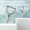 XinKunmarine Stainless Steel Oarlock Sockets, Boat Paddle Holders,Adjustable Oarlock Horns,Rowlock