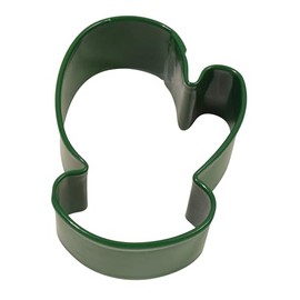 R&M Mini Mitten Cookie Cutter Green With Brightly Colored, Durable, Baked-on Polyresin Finish