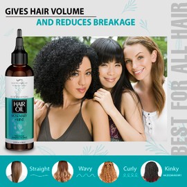 Dead Sea Collection Rosemary & Mint Hair Oil – Refreshing & Hydrating with Dead Sea Minerals – Lightweight Moisturizing Hair Oil for All Hair Types – Paraben-Free – 6.76 fl oz