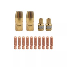 Smart Weld 14 pcs .030" kit MIG Welding Contact Tips Diffuser Nozzle for Miller Hobart