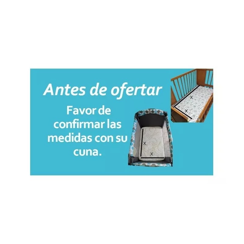 PEQUEKIDS Colchón Para Cuna O Corral 65 X 95 Impermeable