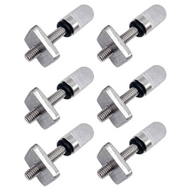 KGDUYC Pack of 6 316 Stainless Steel Fin Screws SUP Fin Screw with O-Rings Paddle Board Fin Replacement for Longboard Paddle (Silver)