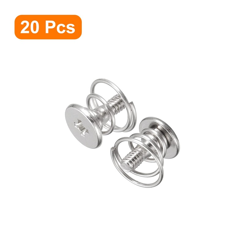 sourcing map Spring Screws M2 x 6 mm 7.2 mm