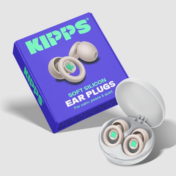 KIPPS Soft Silicon Ear Plugs – Ultra-Comfy Reusable Noise-Reducing Earplugs