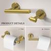 Evolvegoods Brushed Gold Toilet Paper Holder & Towel Holder, Bathroom