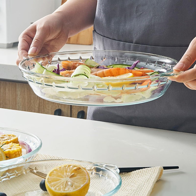 Glass Pie Plate 7" Pie Pans Pie Baking Dishes with