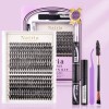 Kit De Extensiones De Pestañas Raíces Invisible Pestañas Kit