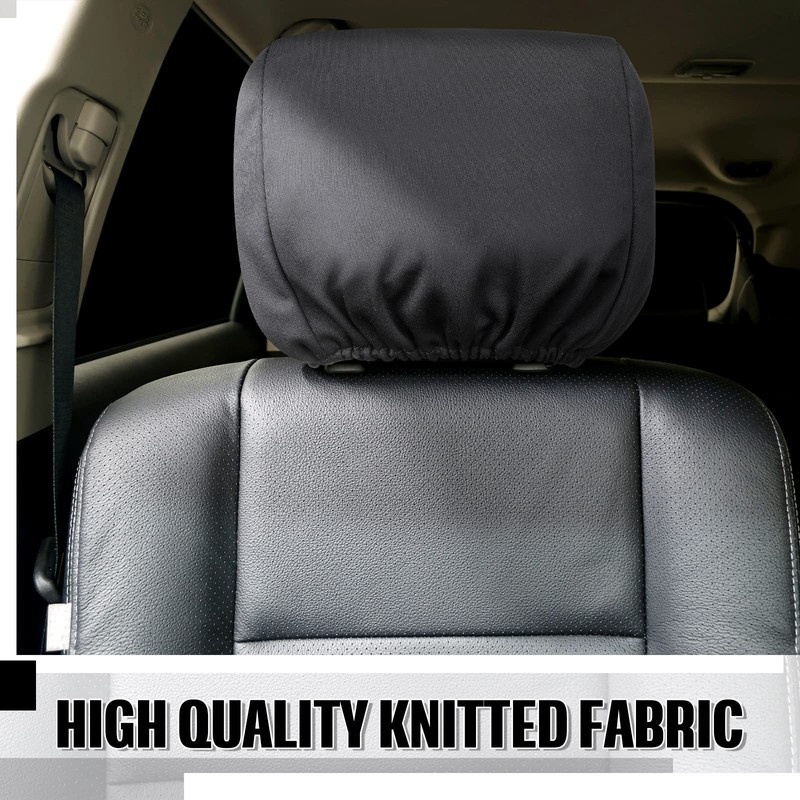 Tallew 4 Pcs Universal Car Headrest Cover Soft Car Seat